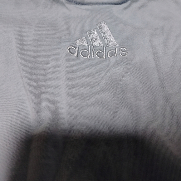Adidas Men's Sky Blue Tee with Forest Green Logo - Picture 6 of 9